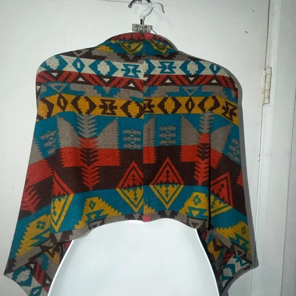 STOLEN SUNDAY Midweight Double Layer Tribal Print Infinity Scarf